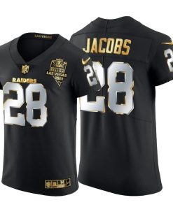 Las Vegas Raiders #28 Josh Jacobs Men's Nike Black Edition Vapor Untouchable Elite NFL Jersey