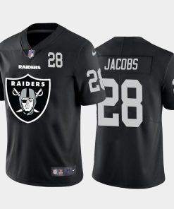 Las Vegas Raiders #28 Josh Jacobs Black Men's Nike Big Team Logo Player Vapor Limited NFL Jersey