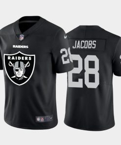 Las Vegas Raiders #28 Josh Jacobs Black Men's Nike Big Team Logo Vapor Limited NFL Jersey