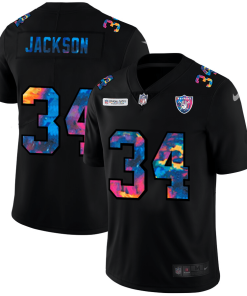 Las Vegas Raiders #34 Bo Jackson Men's Nike Multi-Color Black 2020 NFL Crucial Catch Vapor Untouchable Limited Jersey