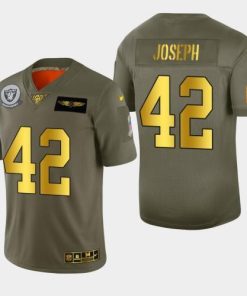 Las Vegas Raiders #42 Karl Joseph Men's Nike Olive Gold 2019 Salute to Service Limited NFL 100 Jersey Men's