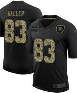 Las Vegas Raiders #83 Darren Waller Men's Nike 2020 Salute To Service Camo Limited NFL Jersey Black