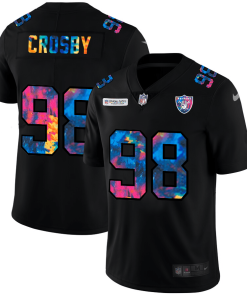 Las Vegas Raiders #98 Maxx Crosby Men's Nike Multi-Color Black 2020 NFL Crucial Catch Vapor Untouchable Limited Jersey