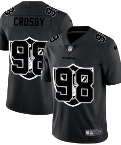 Las Vegas Raiders #98 Maxx Crosby Men's Nike Team Logo Dual Overlap Limited NFL Jersey Black