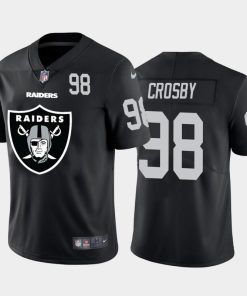 Las Vegas Raiders #98 Maxx Crosby Black Men's Nike Big Team Logo Player Vapor Limited NFL Jersey