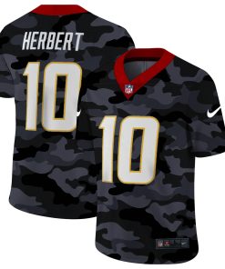 Los Angeles Chargers #10 Justin Herbert Men's Nike 2020 Black CAMO Vapor Untouchable Limited Stitched NFL Jersey