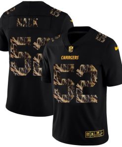 Los Angeles Chargers #52 Khalil Mack Men's Black Nike Flocked Lightning Vapor Limited NFL Jersey
