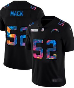 Los Angeles Chargers #52 Khalil Mack Men's Nike Multi-Color Black 2020 NFL Crucial Catch Vapor Untouchable Limited Jersey