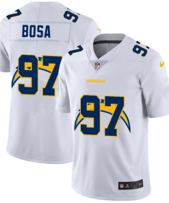Los Angeles Chargers #97 Joey Bosa White Men's Nike Team Logo Dual Overlap Limited NFL Jersey