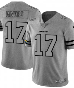 Los Angeles Los Angeles Chargers #17 Philip Rivers Men's Nike Gray Gridiron II Vapor Untouchable Limited NFL Jersey Men's