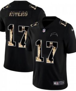 Los Angeles Los Angeles Chargers #17 Philip Rivers Carbon Black Vapor Statue Of Liberty Limited NFL Jersey Men's