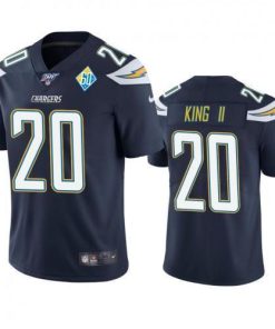 Los Angeles Los Angeles Chargers #20 Desmond King Navy 60th Anniversary Vapor Limited NFL Jersey Men's