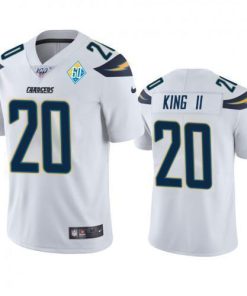 Los Angeles Los Angeles Chargers #20 Desmond King White 60th Anniversary Vapor Limited NFL Jersey Men's