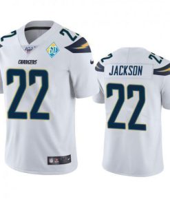 Los Angeles Los Angeles Chargers #22 Justin Jackson White 60th Anniversary Vapor Limited NFL Jersey Men's