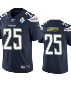 Los Angeles Los Angeles Chargers #25 Melvin Gordon Navy 60th Anniversary Vapor Limited NFL Jersey Men's
