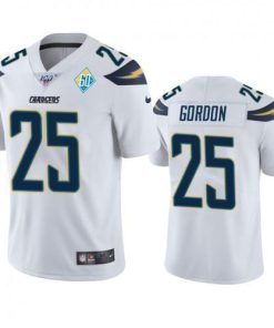 Los Angeles Los Angeles Chargers #25 Melvin Gordon White 60th Anniversary Vapor Limited NFL Jersey Men's