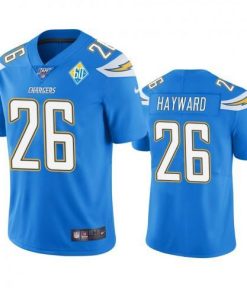 Los Angeles Los Angeles Chargers #26 Casey Hayward Light Blue 60th Anniversary Vapor Limited NFL Jersey Men's