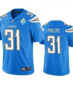 Los Angeles Los Angeles Chargers #31 Adrian Phillips Light Blue 60th Anniversary Vapor Limited NFL Jersey Men's