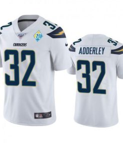 Los Angeles Los Angeles Chargers #32 Nasir Adderley White 60th Anniversary Vapor Limited NFL Jersey Men's