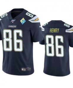 Los Angeles Los Angeles Chargers #86 Hunter Henry Navy 60th Anniversary Vapor Limited NFL Jersey Men's