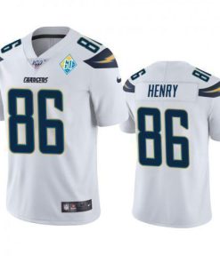 Los Angeles Los Angeles Chargers #86 Hunter Henry White 60th Anniversary Vapor Limited NFL Jersey Men's