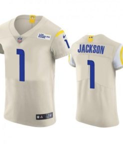 Los Angeles Los Angeles Rams #1 Desean Jackson Men's Nike Vapor Elite Player NFL Jersey - Bone Men's