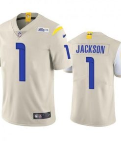 Los Angeles Los Angeles Rams #1 Desean Jackson Men's Nike Vapor Limited NFL Jersey - Bone Men's