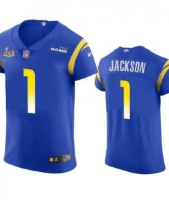 Los Angeles Los Angeles Rams #1 Desean Jackson Men's Super Bowl LVI Patch Nike Vapor Elite Player NFL Jersey - Royal Men's