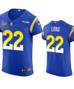 Los Angeles Los Angeles Rams #22 David Long Men's Super Bowl LVI Patch Nike Vapor Elite Player NFL Jersey - Royal Men's