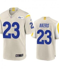 Los Angeles Los Angeles Rams #23 Cam Akers Men's Nike Game NFL Jersey - Bone Men's