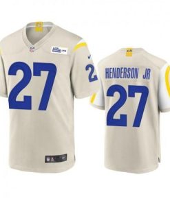 Los Angeles Los Angeles Rams #27 Darrell Henderson Men's Nike Game NFL Jersey - Bone Men's