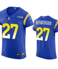 Los Angeles Los Angeles Rams #27 Darrell Henderson Men's Nike Vapor Elite Player NFL Jersey - Royal Men's