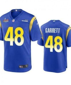 Los Angeles Los Angeles Rams #48 Chris Garrett Men's Super Bowl LVI Patch Nike Game NFL Jersey - Royal Men's