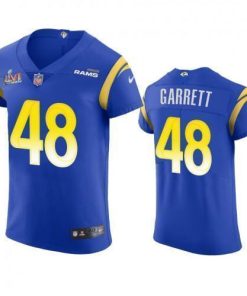 Los Angeles Los Angeles Rams #48 Chris Garrett Men's Super Bowl LVI Patch Nike Vapor Elite Player NFL Jersey - Royal Men's