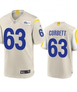 Los Angeles Los Angeles Rams #63 Austin Corbett Men's Nike Game NFL Jersey - Bone Men's