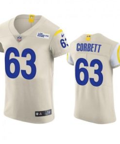 Los Angeles Los Angeles Rams #63 Austin Corbett Men's Nike Vapor Elite Player NFL Jersey - Bone Men's