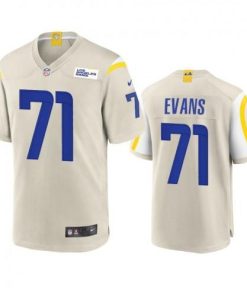 Los Angeles Los Angeles Rams #71 Bobby Evans Men's Nike Game NFL Jersey - Bone Men's