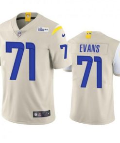 Los Angeles Los Angeles Rams #71 Bobby Evans Men's Nike Vapor Limited NFL Jersey - Bone Men's