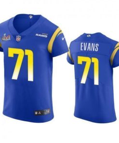 Los Angeles Los Angeles Rams #71 Bobby Evans Men's Super Bowl LVI Patch Nike Vapor Elite Player NFL Jersey - Royal Men's