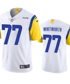 Los Angeles Los Angeles Rams #77 Andrew Whitworth Men's Nike Alternate Vapor Limited NFL Jersey - White Men's