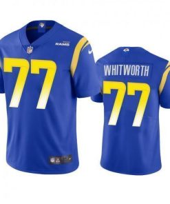 Los Angeles Los Angeles Rams #77 Andrew Whitworth Men's Nike Vapor Limited NFL Jersey - Royal Men's
