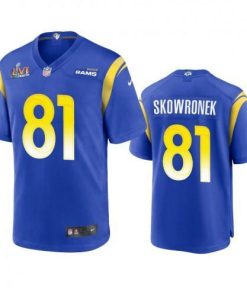 Los Angeles Los Angeles Rams #81 Ben Skowronek Men's Super Bowl LVI Patch Nike Game NFL Jersey - Royal Men's