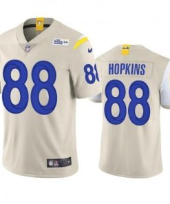 Los Angeles Los Angeles Rams #88 Brycen Hopkins Men's Nike Vapor Limited NFL Jersey - Bone Men's