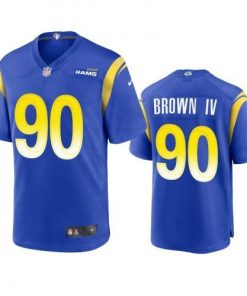 Los Angeles Los Angeles Rams #90 Earnest Brown IV Men's Nike Game NFL Jersey - Royal Men's