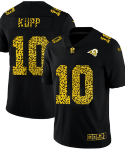 Los Angeles Rams #10 Cooper Kupp Men's Nike Leopard Print Fashion Vapor Limited NFL Jersey Black
