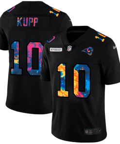 Los Angeles Rams #10 Cooper Kupp Men's Nike Multi-Color Black 2020 NFL Crucial Catch Vapor Untouchable Limited Jersey