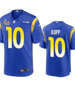 Los Angeles Rams #10 Cooper Kupp Men's Nike Super Bowl LVI Patch Game NFL Jersey - Royal