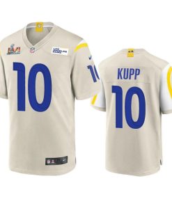 Los Angeles Rams #10 Cooper Kupp Men's Super Bowl LVI Patch Nike Game NFL Jersey - Bone