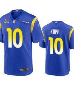 Los Angeles Rams #10 Cooper Kupp Men's Super Bowl LVI Patch Nike Game NFL Jersey - Royal