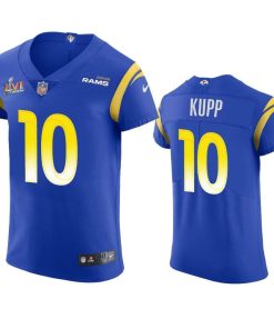 Los Angeles Rams #10 Cooper Kupp Men's Super Bowl LVI Patch Nike Vapor Elite Player NFL Jersey - Royal